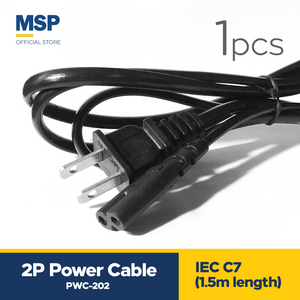 1pc 2P Power Cable IEC C7 (1.5m length)