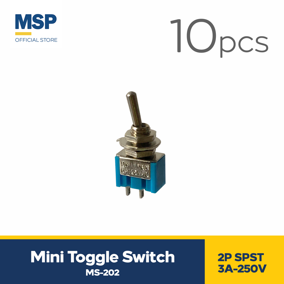 10pcs Mini Toggle switch 2P SPST 3A-250V – MSP Philippines