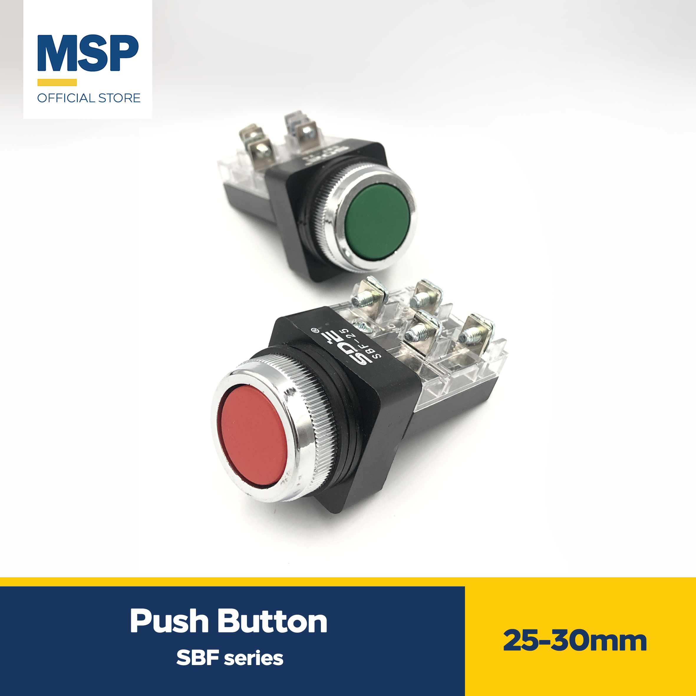 Extended Push Button, 22MM Color-Green