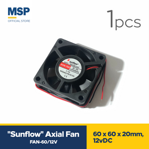 1pc "Sunflow" Axial Fan – 60 x 60 x 20mm, 12vDC