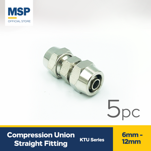 Compression Union Straight Fittings x4pcs